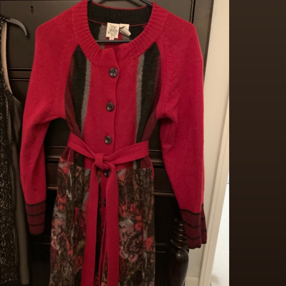 Ivy Jane size large cute knee length sweater dress